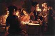 HONTHORST, Gerrit van Supper Party qr oil painting reproduction